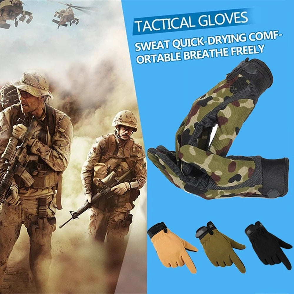 Cycling Tactical Gloves Spring Summer Climbing Camping Hiking Anti Slip Gloves Training Fitness Motorcycle Gloves for Men Women