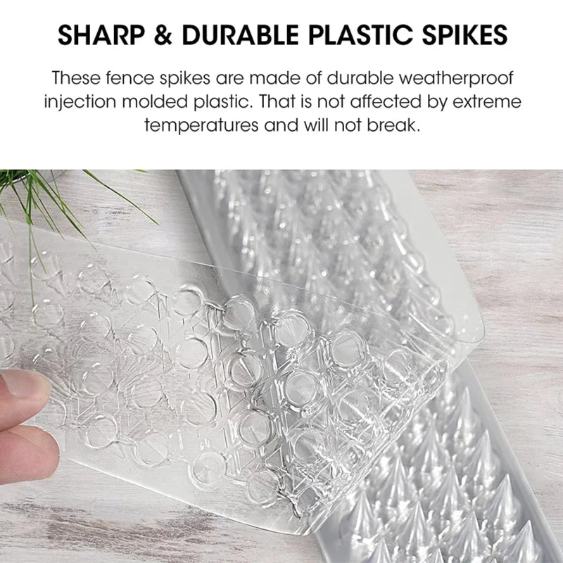 10/20/30Pcs Spikes Repeller Cat Plastic Bird Repellent Anti Pigeon Anti-bird Squirrel Garden Fences Control Transparent Spikes
