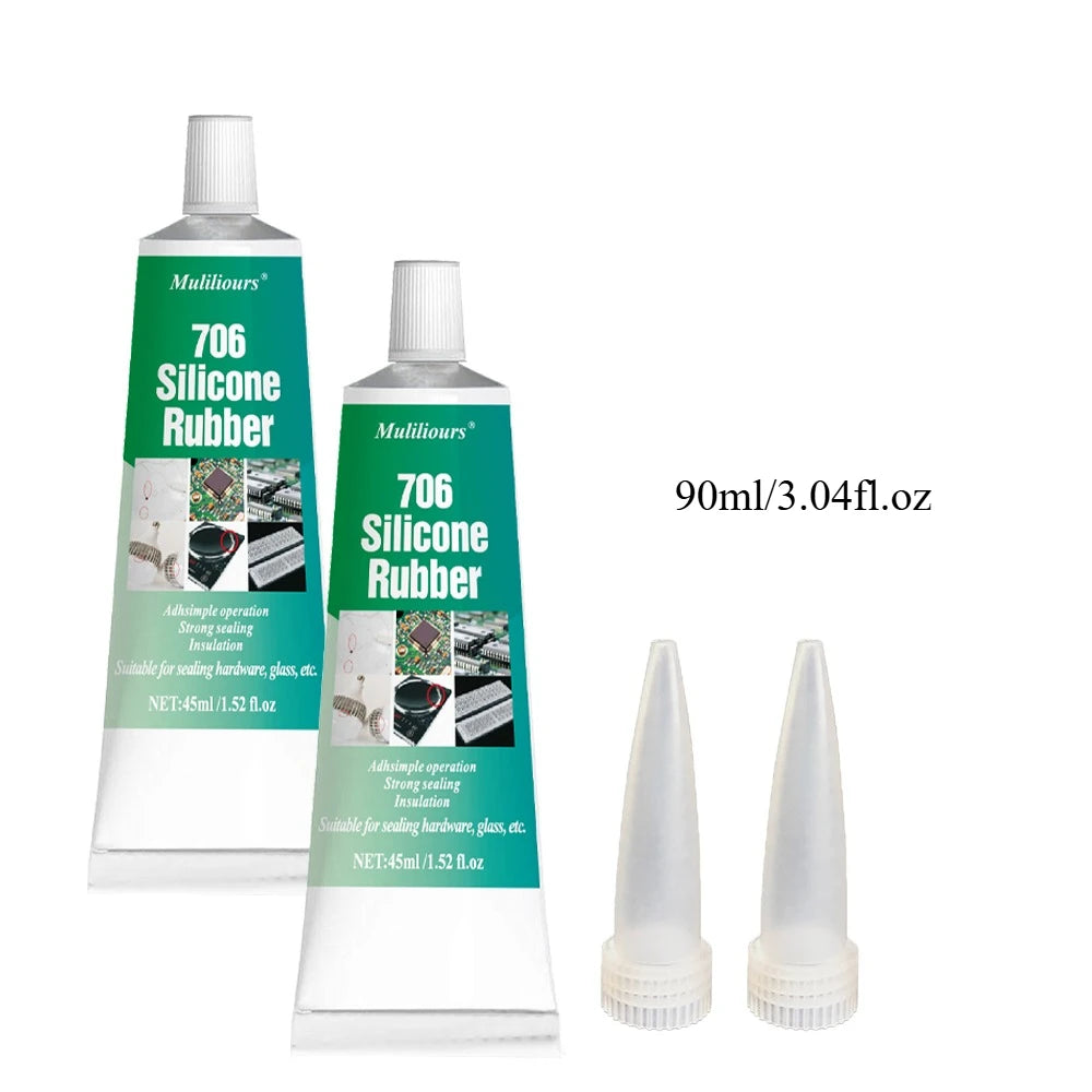 Electronic Waterproof Sealant 706 Silicone Rubber Paste Semi Transparent Insulation Anti Leakage Adhesive Fixing Glue
