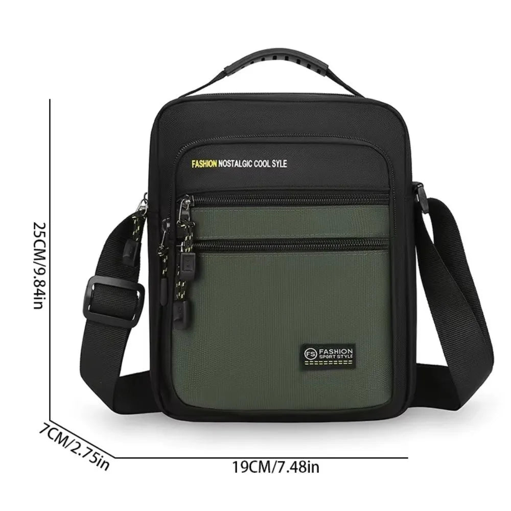 High Quality Oxford Men Crossbody Bag Multi-Pockets Storage Bag Single Shoulder Bags Big Capacity Business Crossbody Bags Gift