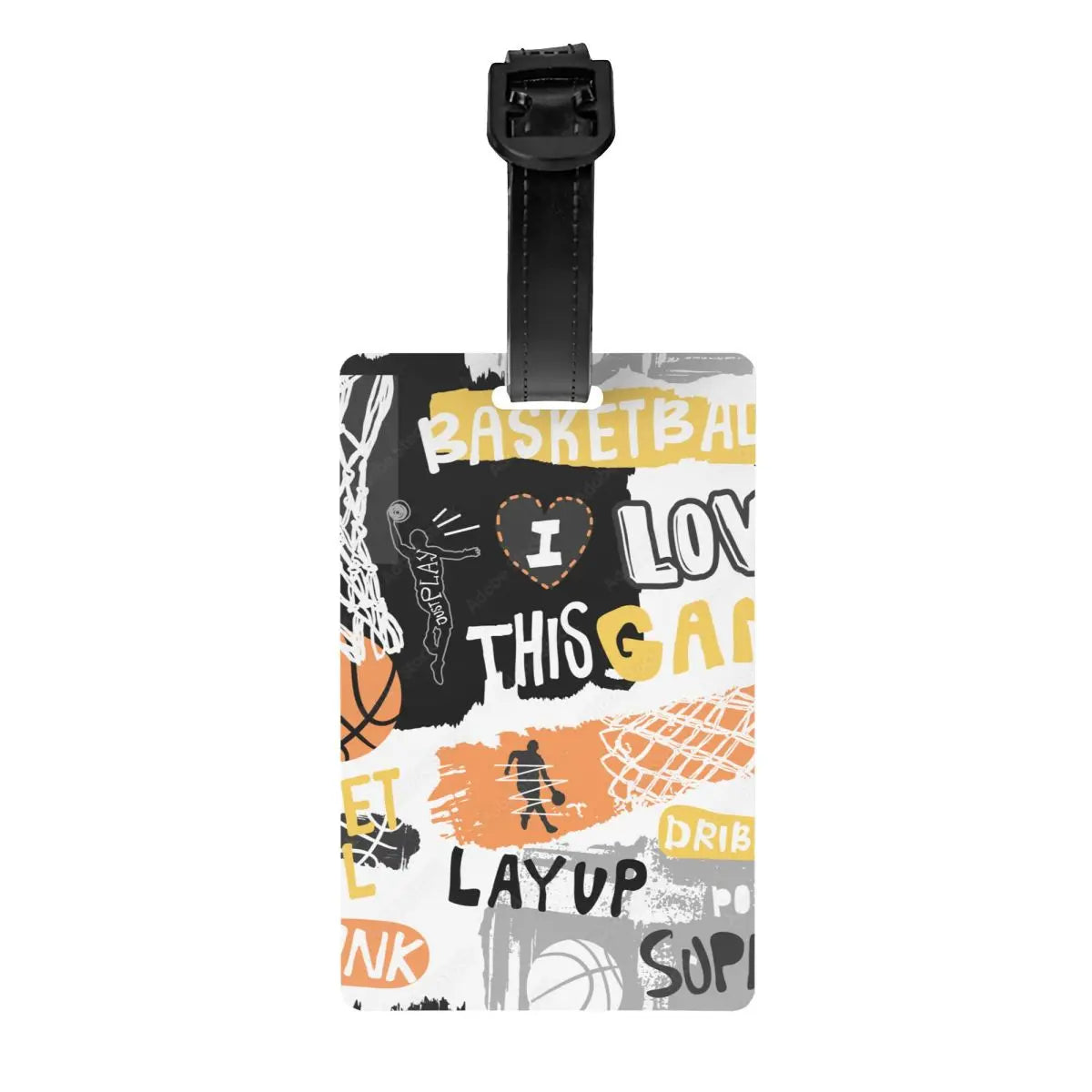 Custom Basketball Dots Round Luggage Tag Privacy Protection Physical culture Baggage Tags Travel Bag Labels Suitcase