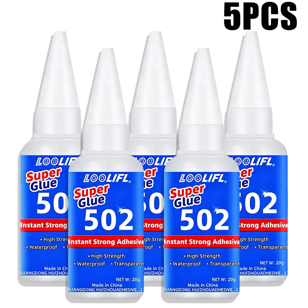 Superglue High Strength Clear Waterproof Adhesive Multi-Purpose Repair Glue for Metal Plastic Ceramic Wood Jewelry Handcraft Fix