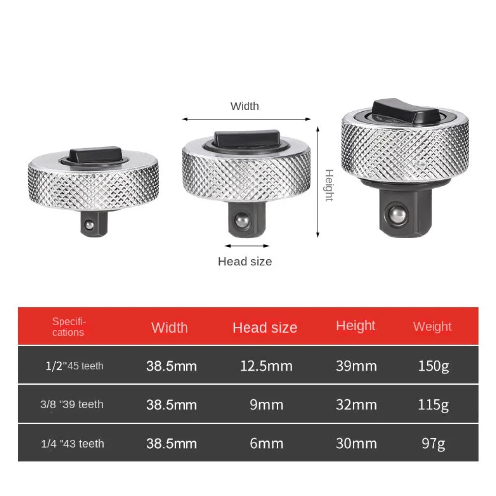 Mini Ratchet Socket Wrench 1/4 3/8 1/2 Inch Reversible Ratchet Handle Mini Portable Rotate Steel Palm Ratchet Socket Wrench