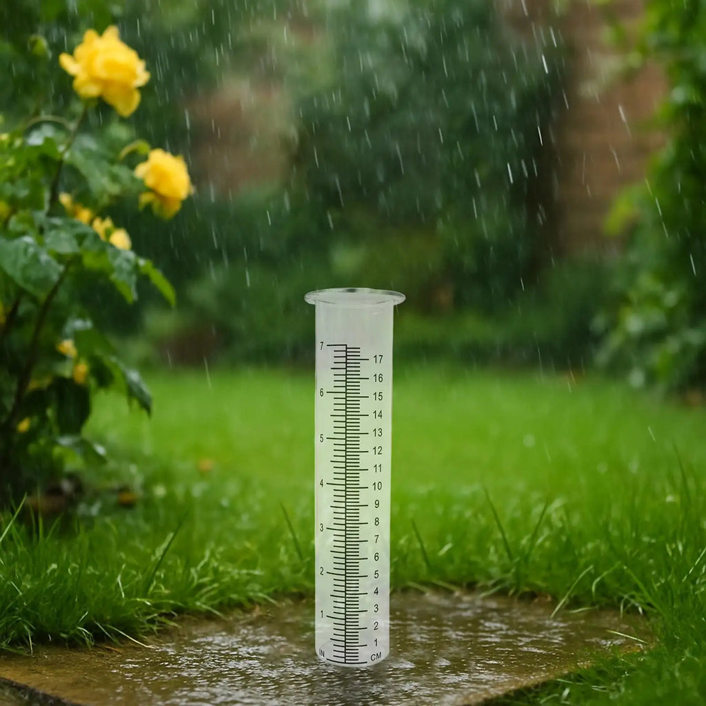 Rain Gauge Outdoor Rainwater Gauge with Scale for Deck Pathway Decoration
