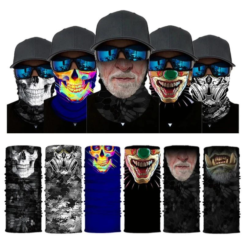 Bicycle Bandana Scarf Seamless Tactical Neck Cover Cycling Ski Face Mask Balaclava for Men Motorcycle Hiking Fishing Snowboard