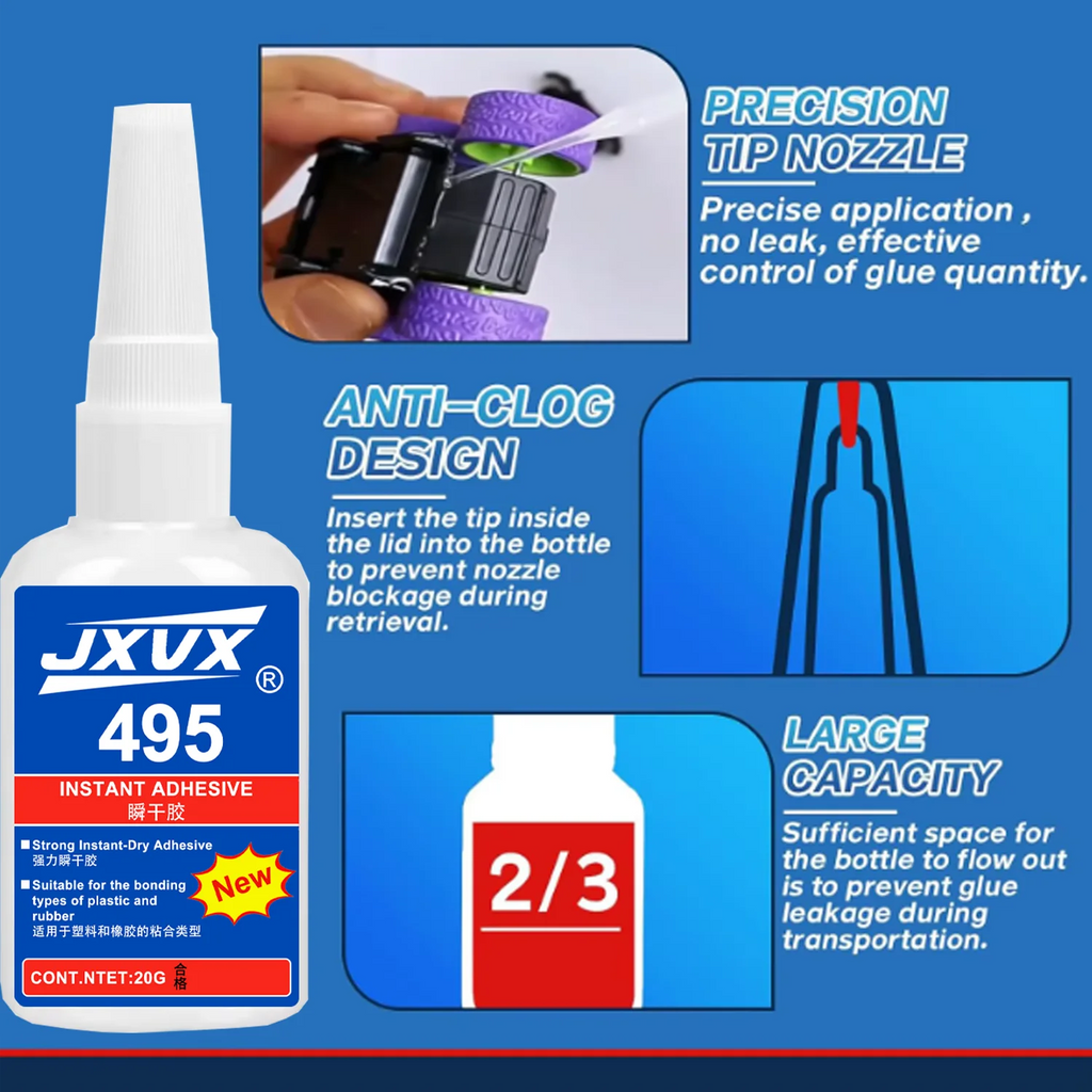 Strong plastic adhesive models are suitable for micro model 3D printing, automobiles ABS、PVC、 Acrylic, handmade product adhesive