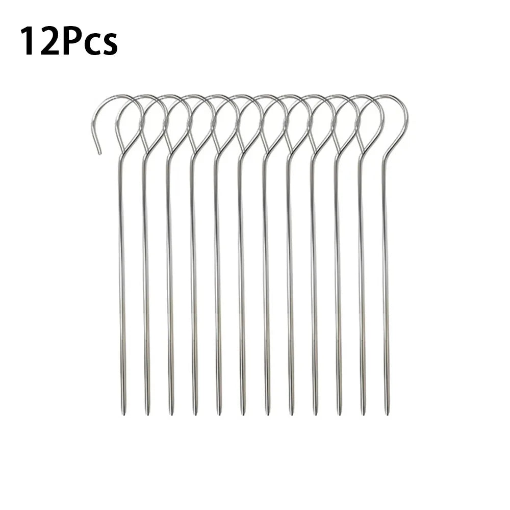 New Stainless Steel Air Fryer Grill Round with Grilled Skewers Barbecue Grill Hanging Skewers Rack for Home Kitchen Outdoor