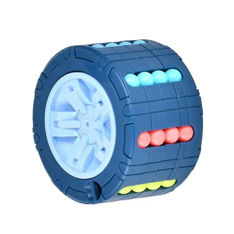 3D Cylinder CubeToy Magical Bean Gyro Rotate Slide Puzzle Games Relieve Stress Children Educational Montessori Infant Toys Gift