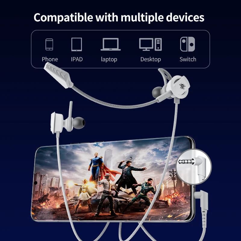 PLEXTONE RX3 Pro Esports game earphones, in ear phone with microphone, earplugs, wired peace, elite chicken eating