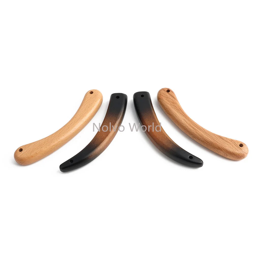 2/8/20PCS Ox horn Shape 16cm Detachable Wooden Bag Handles For Handbag Shoulder Purse Frame Arched Handle Decoration Accessories