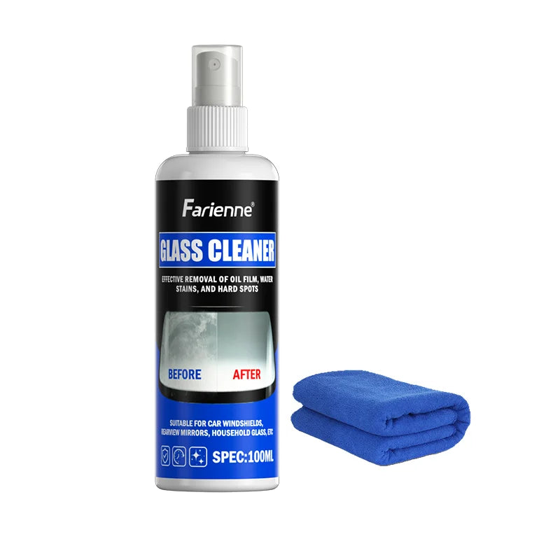 Farienne Car Glass Cleaner Spray Streak Free Windshield Oil Film Water Spot Dust Stain Remover For Auto Windows Mirrors