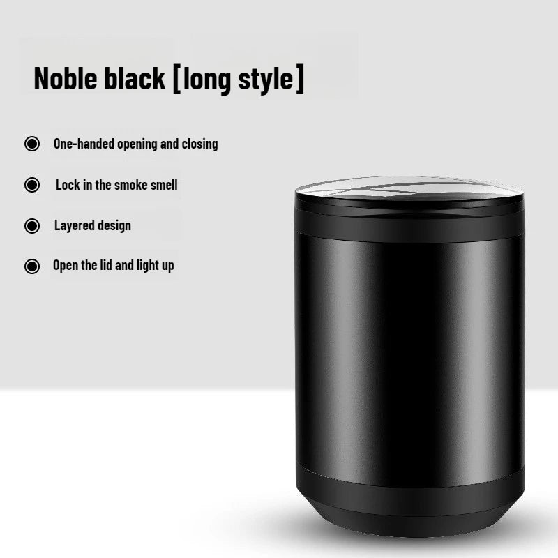 2025 New Portable Car LED Ashtray Universal Auto Ashtray Cigarette Ash Holders Cup Car Interior Decor Smokeless Auto Holder Box