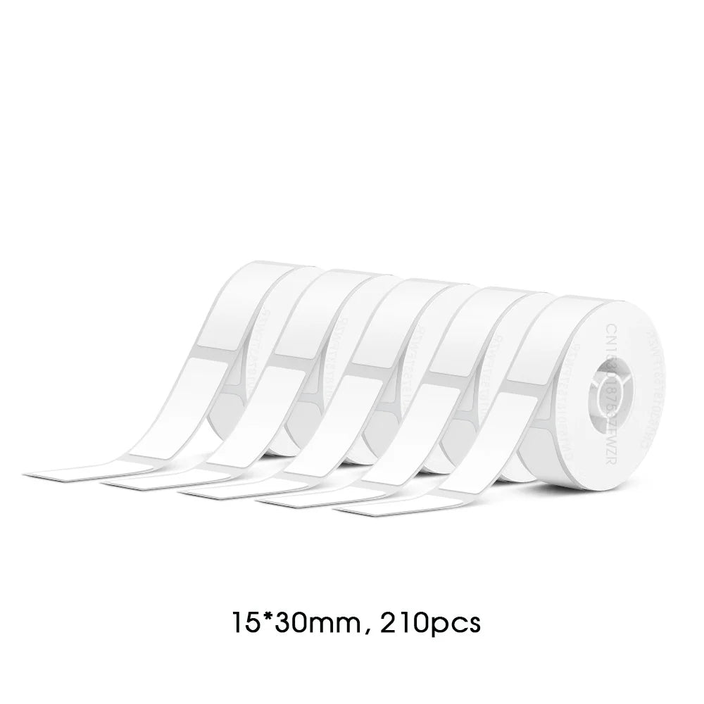 3/5/10 Rolls P15 Label Tape Paper for Marklife P15 Q30 D30 P12 P11 Label Printer Waterproof Thermal Roll Paper 12x40 15x30 15x50