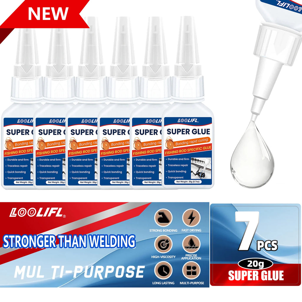 Super Glue extra strong 20g Universal Quick-drying Instant Cyanoacrylate Adhesive Leather RubberWood Metal Bond Liquid Glue Tool
