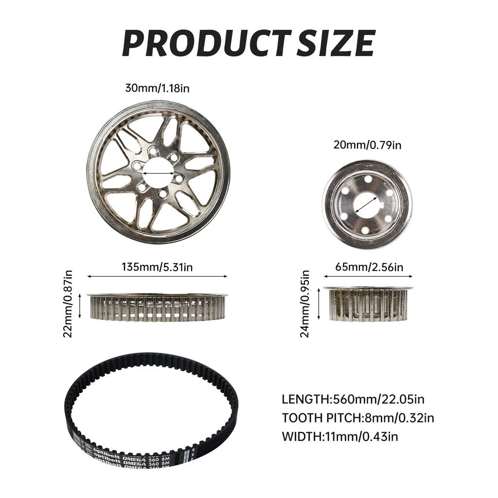 Motorcycle Upgrade Primary Transmission Gear Wheel Pulley Assembly Drive Pulley Set for Surron Light Bee X Electric Dirt Bike