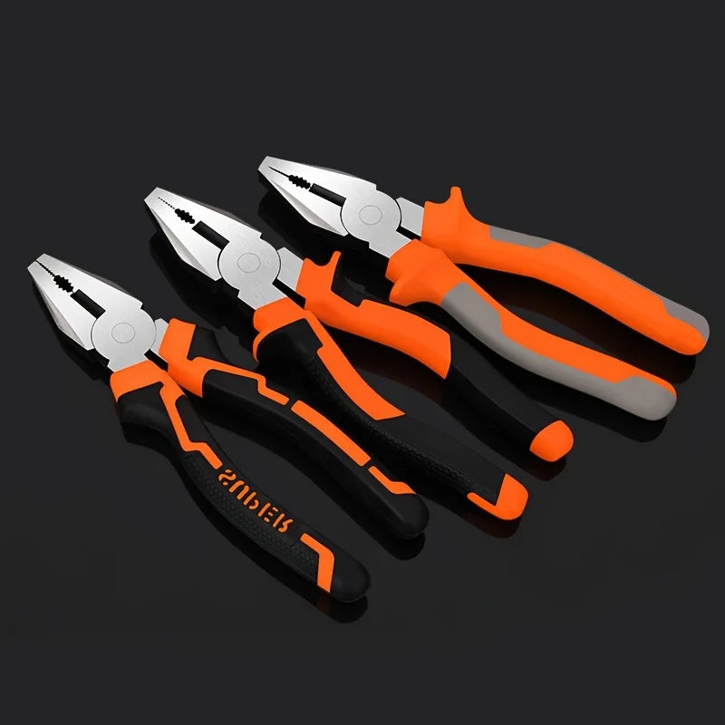 6-Inch Industrial Grade Steel Needle-Nose Pliers - Precision Wire Cutting & Gripping Tool for Electrical Work, Household Use