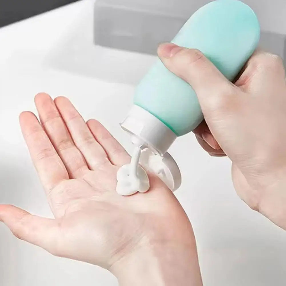 Fashion New Portable Travel Shampoo Bottle 4Pcs Set Refillable Bottle 60ml Soft Lotion Container Squeeze Tube Empty Bottle