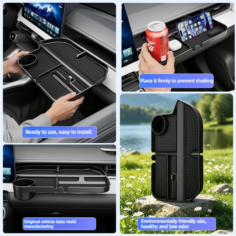 For Toyota RAV4 XA60 2026 2027 Car Passenger Side Dashboard Storage Box Water Cup Holder Phone Holder Expanded Organizer Tray