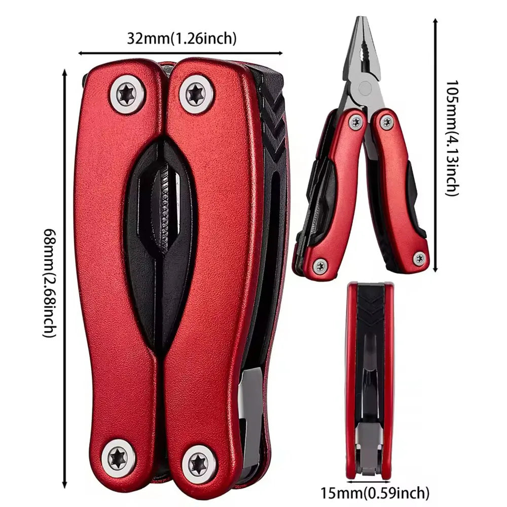 Portable Pocket Multi-Tool Pliers, Peelable, Folding Knife, Multi-Tool for Outdoor Camping, Folding Multifunctional Hand Tools