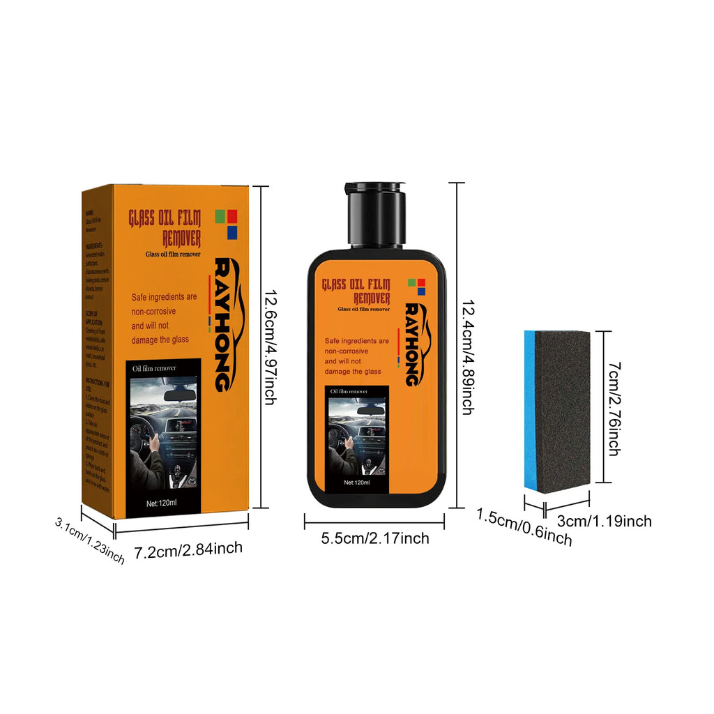 Car Glass Oil Film Remover Glass Polishing Compound Windshield Cleaner Car Glass Polishing Clear Window Auto Detailing