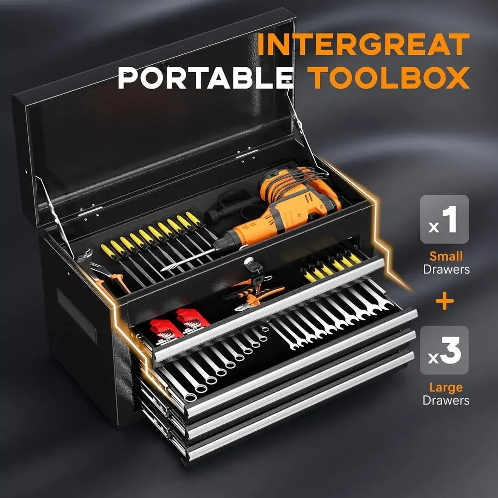 Portable Tool Chest on Wheels with 5 Drawers, Detachable Cabinet for Secure Storage in Workshops and Garages