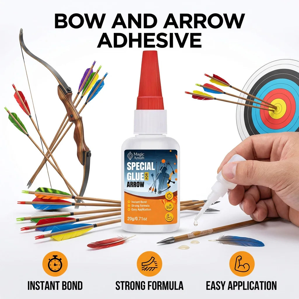 1-5Pcs Special Arrow Glue, Instant Bond Strong Adhesive for Bow and Arrow, Archery Fletching & DIY Repairs