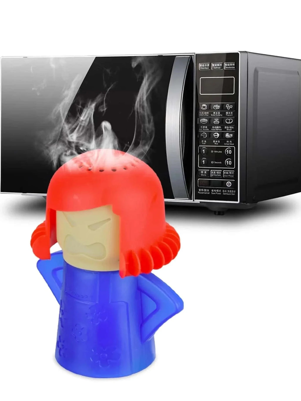 Angry Mama Microwave Cleaner Oven Steam Cleaner Easily Cleans Microwave Appliances for The Kitchen Refrigerator Cleaning Tools