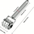 Professional Stainless Steel Meat Tenderizer - Silver Mallet for Steaks,Pork Chops&Marinated Meats, Heavy-Duty Drum Pounder Tool