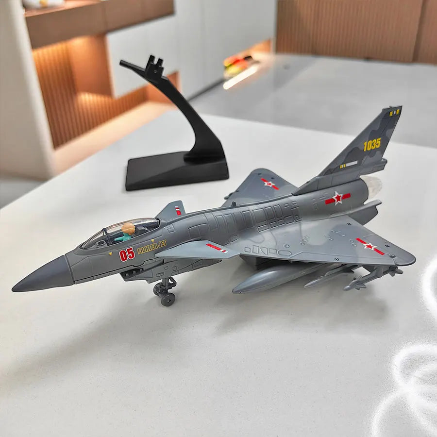 Fighter Die Casting Models-High Quality Alloy, Fine Gray and Stealth Aircraft with Brackets, Fighter Models
