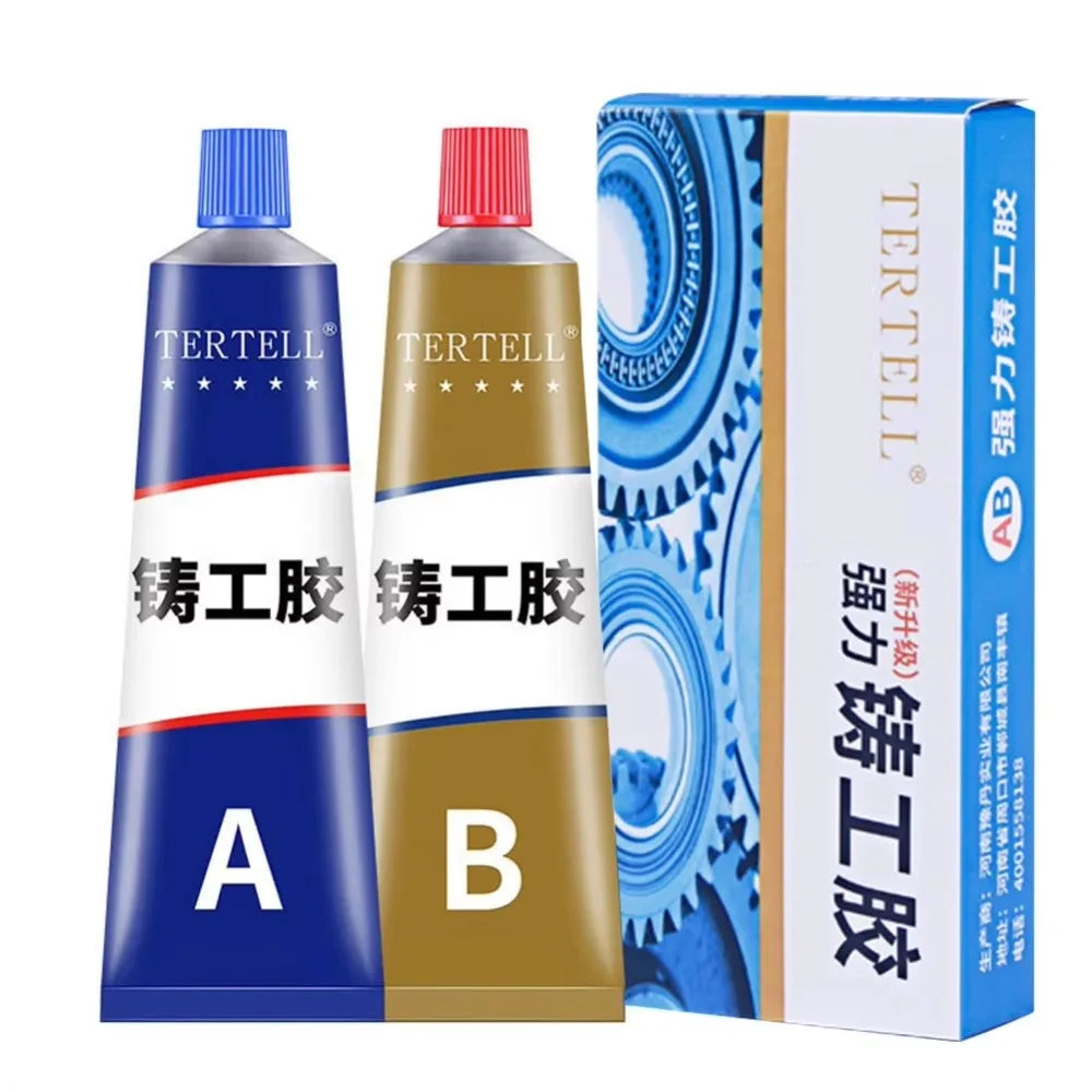 2-6Pcs A+B Glue Casting Adhesive Industrial Repair Agent Casting Metal Cast Iron Damaged Crackle Welding Glue 20/50/70/100g