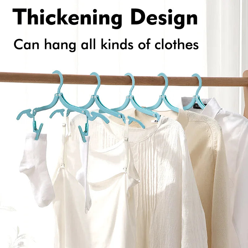 Bestseller Foldable Travel Clothes Hangers with Storage Bag, Portable Laundry Rack for Business Trip, Dorm & Household Use