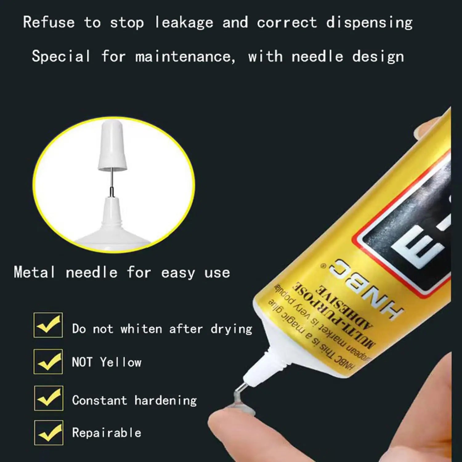 E-8000 Mobile Phone Adhesive | E8000 Multi-Purpose Mobile Phone Adhesive | Clear and Waterproof