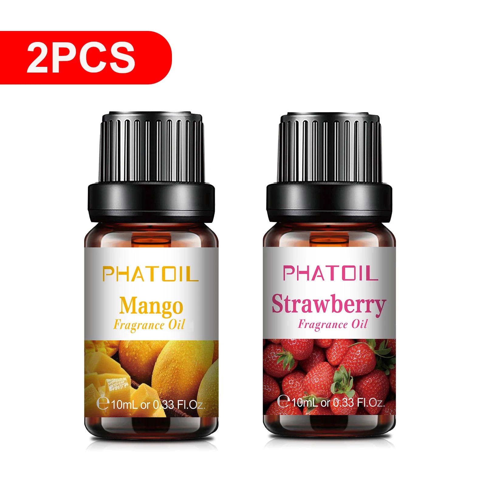 PHATOIL 1/2/6/10pcs 10ml Fruity Fragrance Oil For Aromatherapy Cherry Apple Strawberry Mango Coconut Lemon Fragrance Aroma Oils