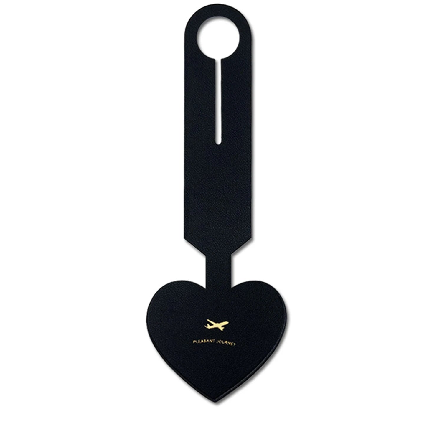 Simple Heart Shape Leather Luggage Tag Women Travel Suitcase ID Address Holder Girls Baggage Tags Boarding Bag Portable Label