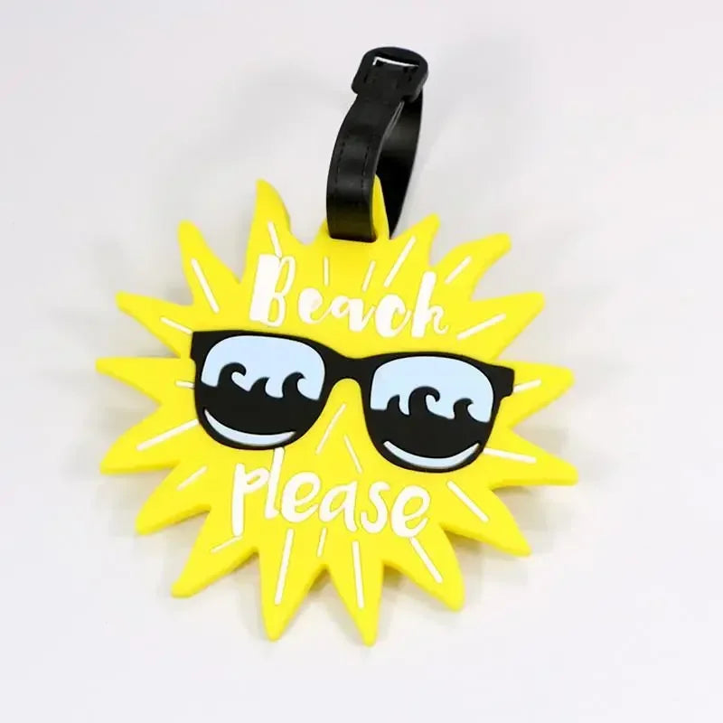 Cartoon Fruit Style Pattern Information Anti-Lost Suitcase Name Id Tags  Silicone Luggage Tag Travel Case Identification Label