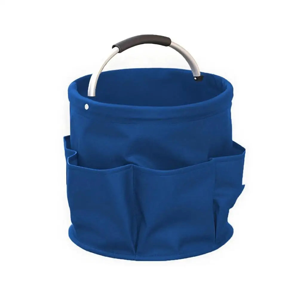 Large Capacity Multi Pocket Storage Bucket Portable Foldable Handheld Garden Tool Bag Outdoor Beach Toy Organizer Tote Basket