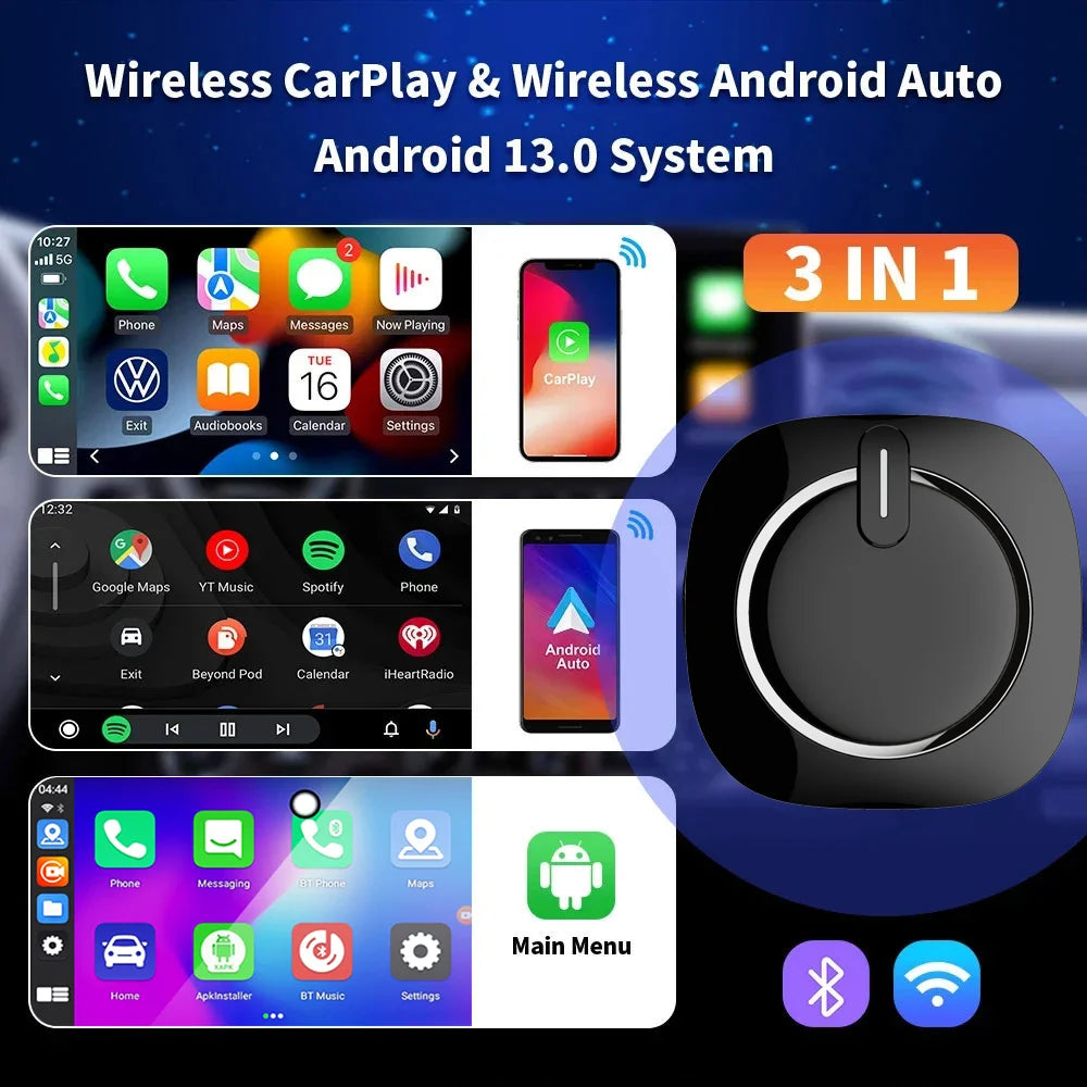 Wooboobox Wireless Ai Smart Box CarPlay Android Auto Adapter Play USB WIFI  For Youtube Netflix TikTok Universal Mazda GT7S
