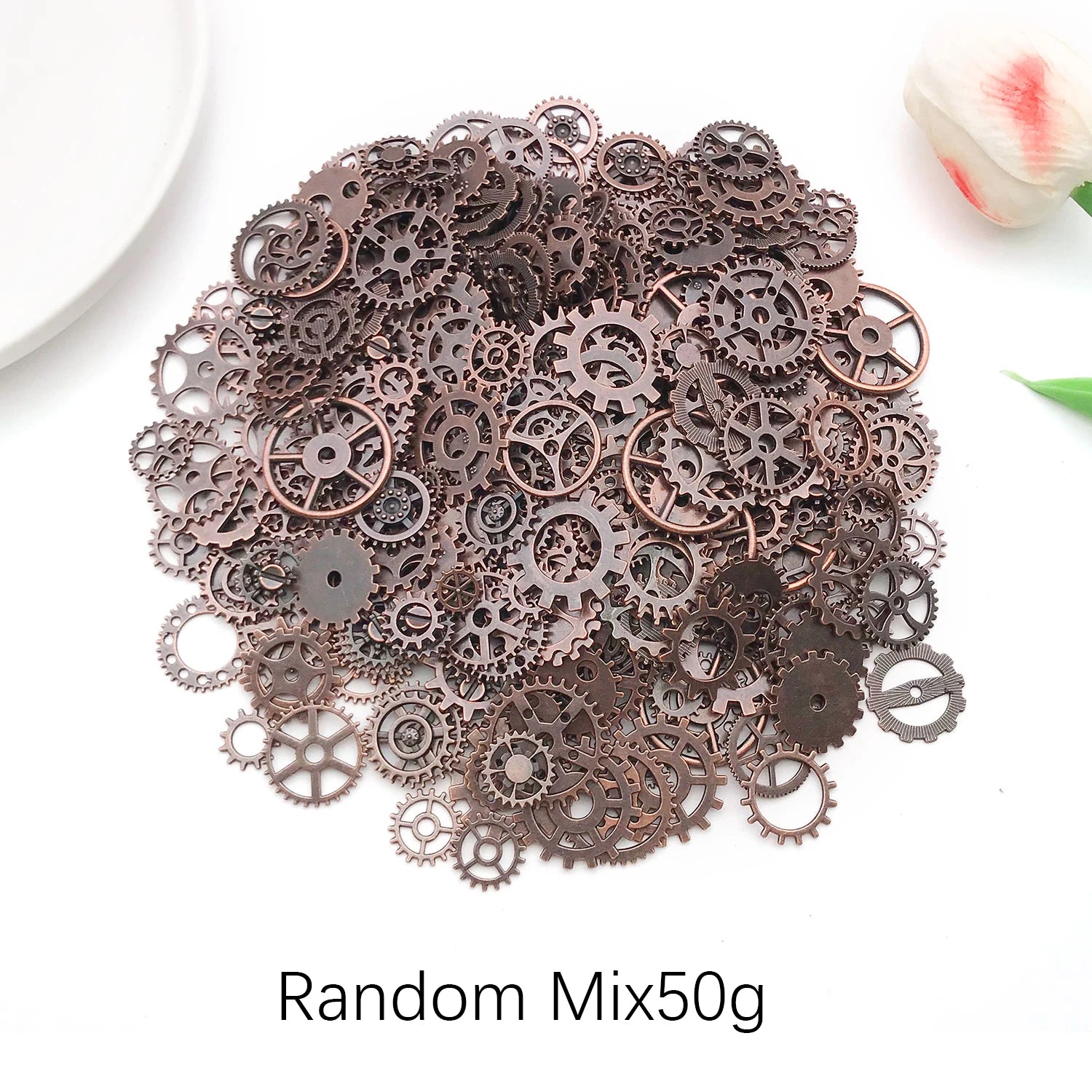 1 Bag Random Assorted Steampunk Zinc Alloy Gear DIY Pendants, Jewelry Craft Findings & Supplies.