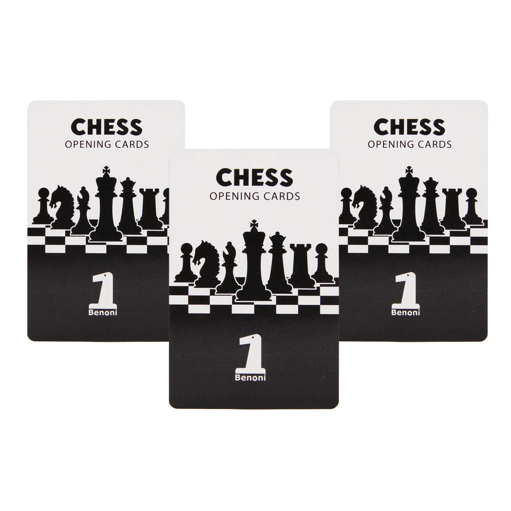 Benoni Chess Opening Cards - Best Gift for Chess Lovers to Study Chess Strategy, Tactics, Opening Moves - Ajedrez