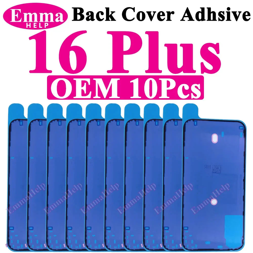 10pcs Waterproof Seal Sticker Back Cover Side For iPhone 16 Plus 15 Pro Max 14 16E Front LCD Display Adhesive Tape Seal