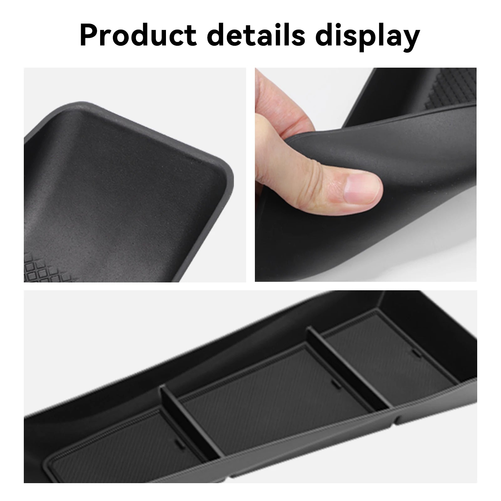 LUCKEASY for BYD Seagull/Dolphin Mini 2023-2025 Car Storage Box Center Console Lower Layer Storage Box Tidying Tray Accessories