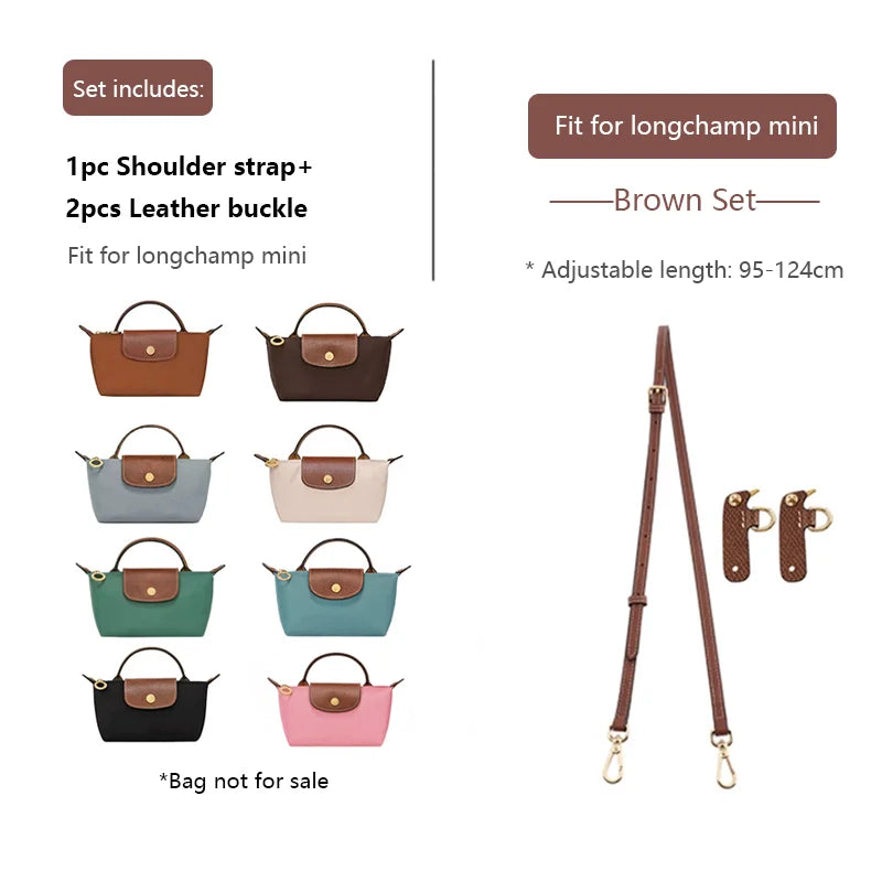 Leather Replacement Crossbody Bag Strap,Bag Shoulder Strap Fit for Longchamp Mini,Length-Adjustable Bag Strap,Bag Accessories