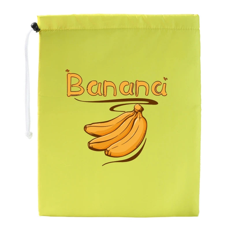Fruit Vegetables Storage Bag Insulated Shockproof Fresh Keeping Drawstring Pouch for Lettuce Banana Preserve Organizer