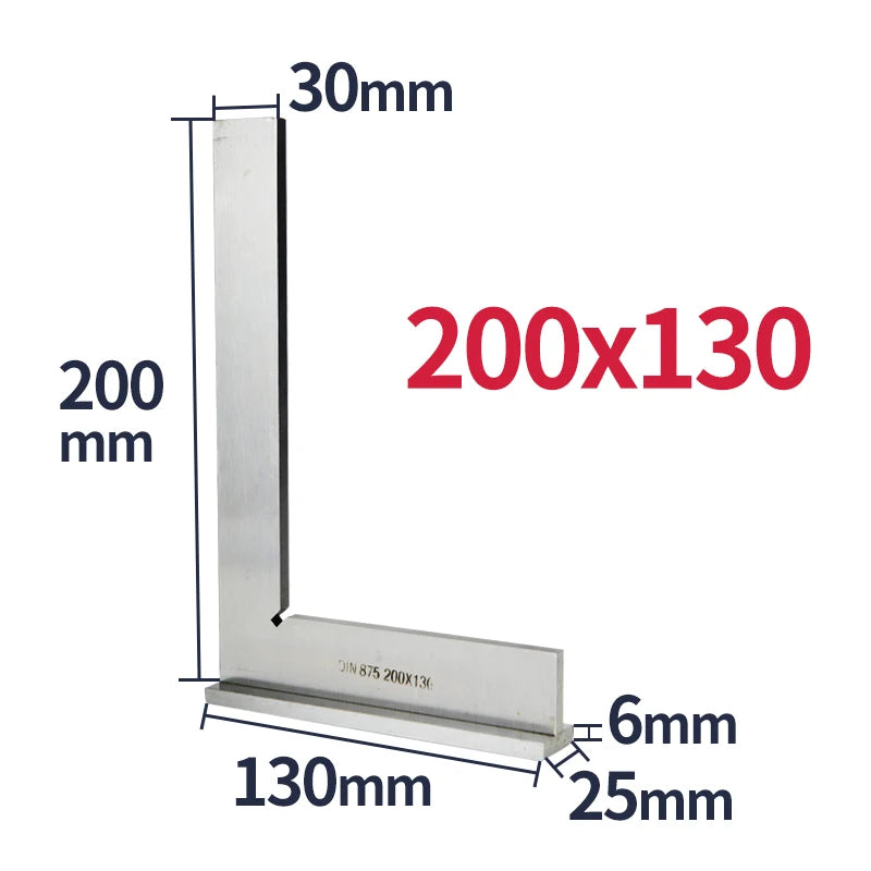 90 Degree Flat Edge Square Ruler Carpentry Square Metal Angle Measuring Tool Multi Carpentry Square Woodworking Tools Try Square