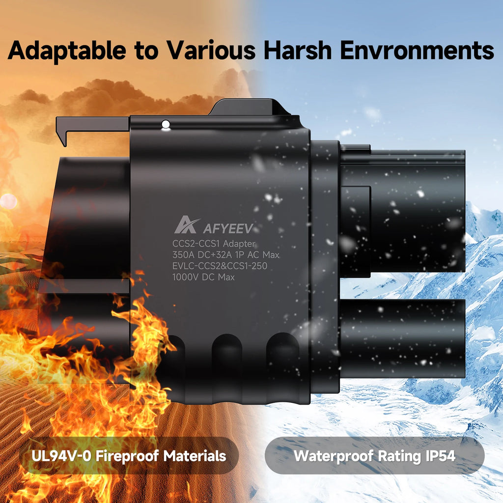 AFYEEV CCS2 to CCS1 Adapter 350A 350kW From CCS2 to CCS1 DC+AC Electric Vehicle Charger DC 1000V Fast Ev Charging Adapter