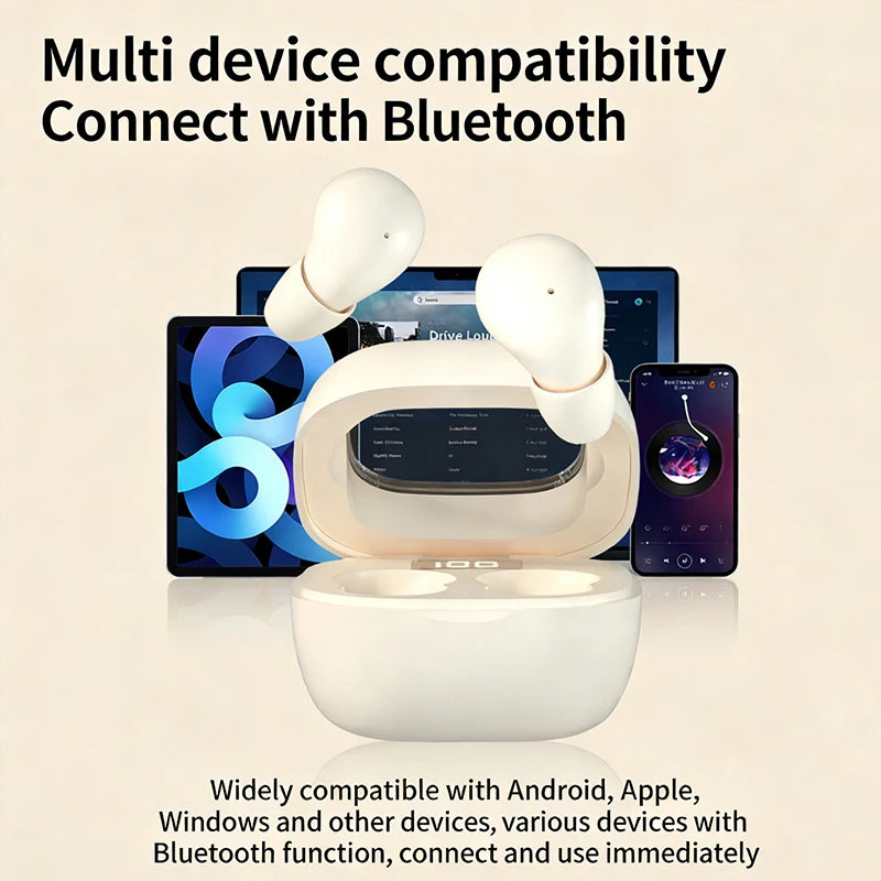 SK19-True wireless headphones-Mini ultra-small wireless sleep headphones with long battery life and high-fidelity sound quality