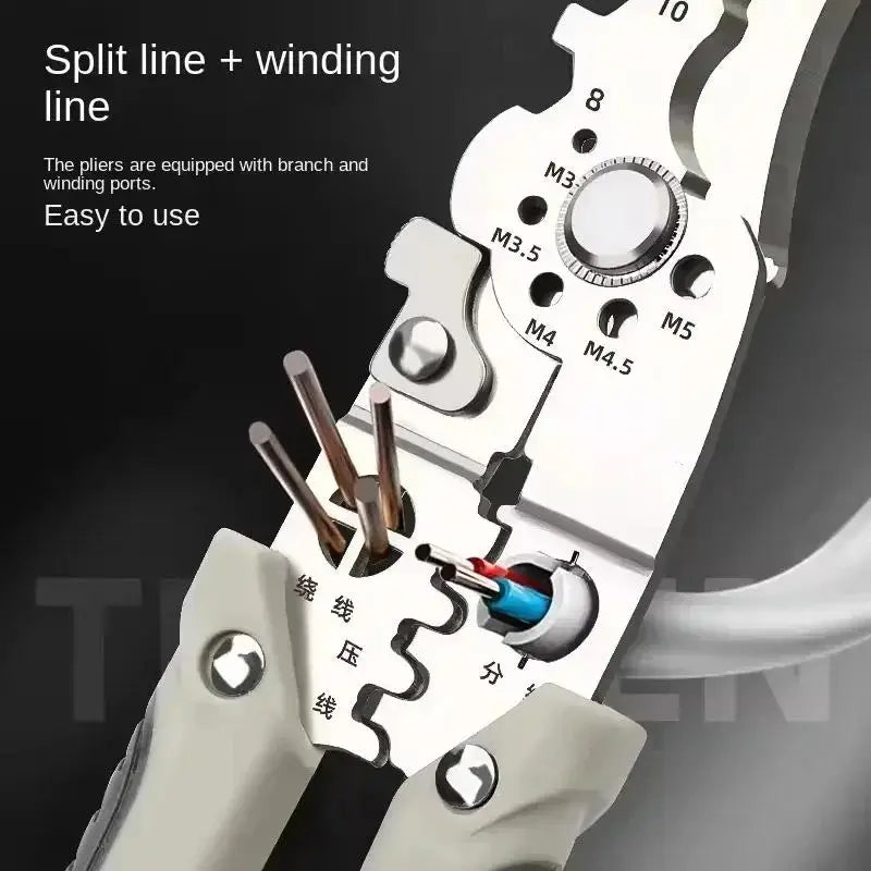 1/2/5pcs Wire Stripper Pliers Multitool, High Precision Electrical Crimper & Cutter, Ergonomic Non-Slip Hand Tools for Electricians, DIY Projects, Workshop Use, Practical Gift for Dad