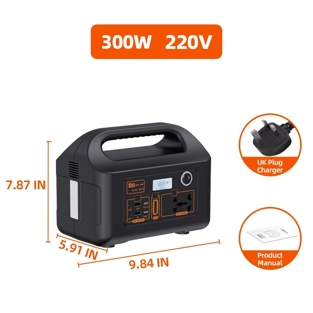 150W Portable Power Station Power Generator 110V 220V LED Light Emergency Solar Power Bank for Outdoor Camping Travel