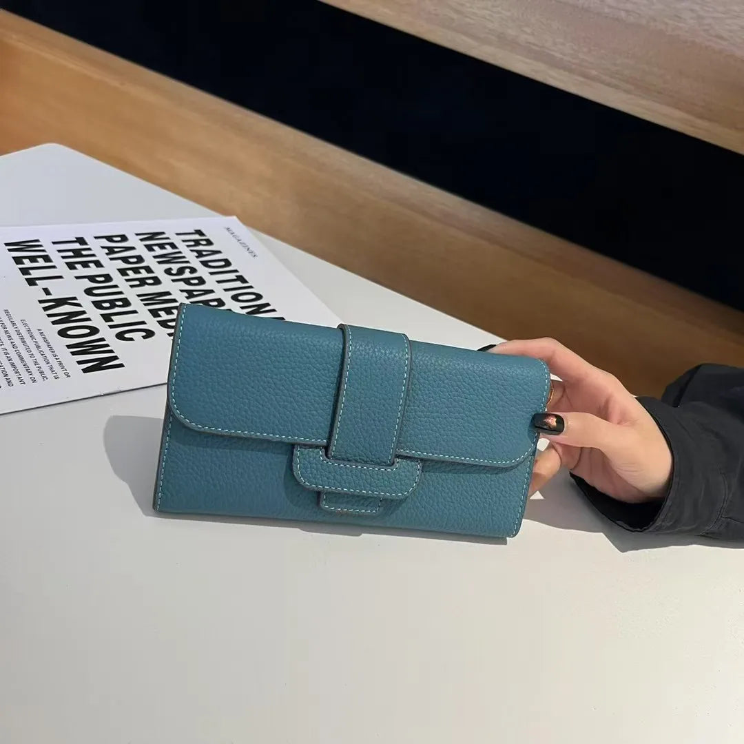 2025 Latest Light Luxury High Quality Lychee Pattern Cowhide Clutch Bags Fashion Lady Genuine Leather Shoulder Bags