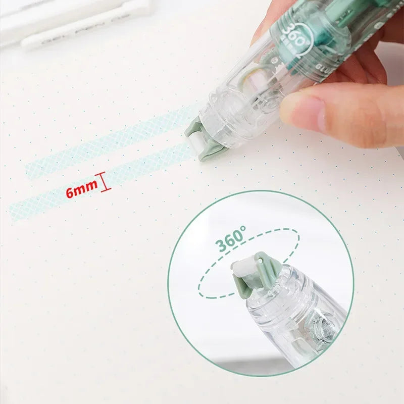 Scrapbook Glue Correction Tape Style Glue Portable Eraserable Glue Paste Non-sticky Memo Pad Studnet School Stationery Supplies